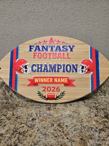 Personalized Football Award Bamboo Cutting Board | Fantasy Football, Coach & Team Awards - Nifty Decor & More