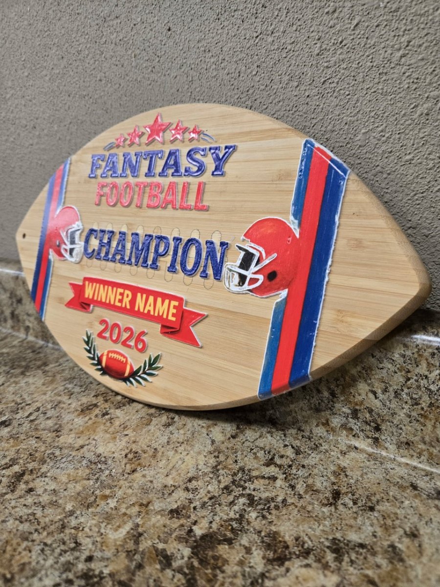 Personalized Football Award Bamboo Cutting Board | Fantasy Football, Coach & Team Awards - Nifty Decor & More