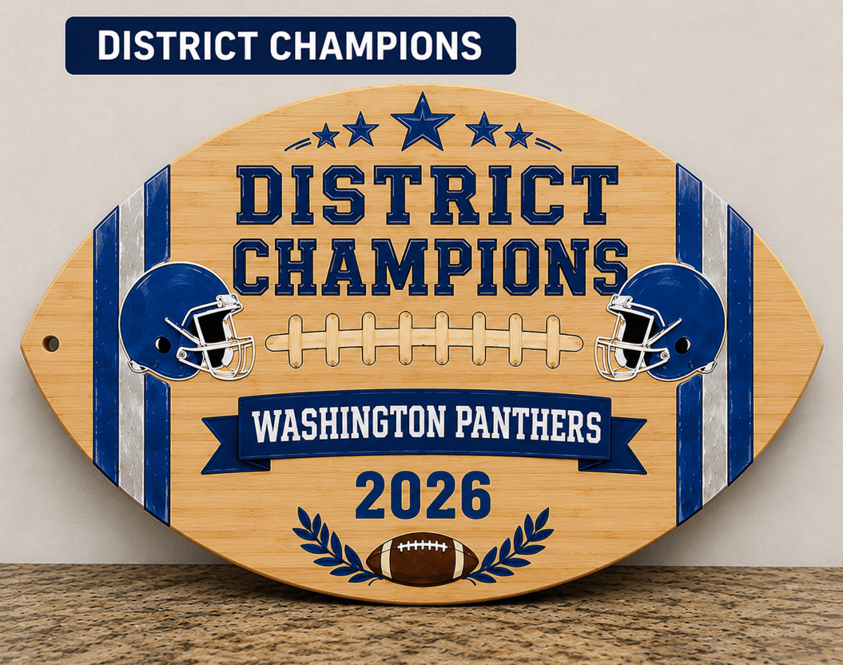 Personalized Football Award Bamboo Cutting Board | Fantasy Football, Coach & Team Awards - Nifty Decor & More