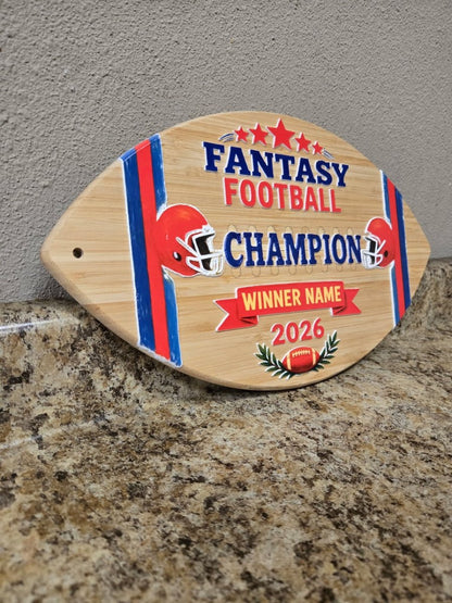 Personalized Football Award Bamboo Cutting Board | Fantasy Football, Coach & Team Awards - Nifty Decor & More