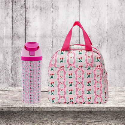 Personalized Girls Backpack Set | Cherry Embroidered Backpack, Lunch Box & Water Bottle | Custom Name School Bag (Copy) - Nifty Decor & More