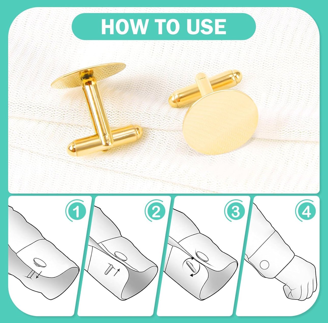 Personalized Men’s Wedding Cufflinks – Perfect Father of the Bride & Groom Gift – Classy Men’s Wedding Accessories - Nifty Decor & More