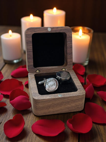 Personalized Men’s Wedding Cufflinks – Perfect Father of the Bride & Groom Gift – Classy Men’s Wedding Accessories - Nifty Decor & More
