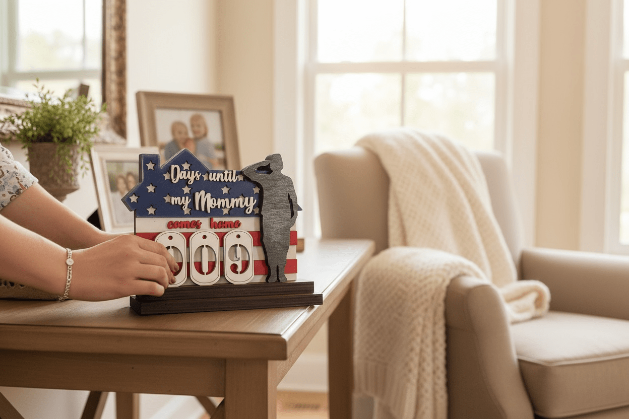 Personalized Military Homecoming Countdown Sign — Male & Female Versions - Nifty Decor & More