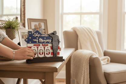 Personalized Military Homecoming Countdown Sign — Male & Female Versions - Nifty Decor & More
