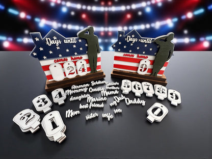 Personalized Military Homecoming Countdown Sign — Male & Female Versions Calendar