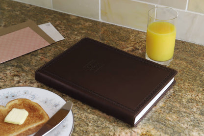 Personalized - NIV Value Thinline Bible, Large Print, Leathersoft, Brown - Nifty Decor & More