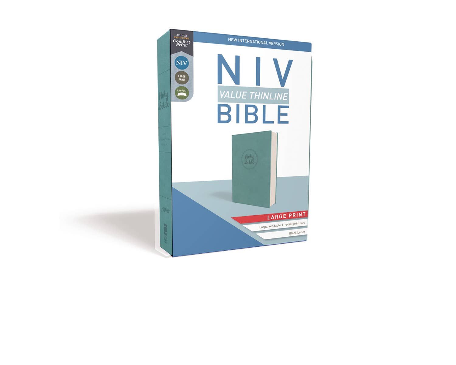 Personalized - NIV Value Thinline Bible Large Print Leathersoft Teal - Nifty Decor & More