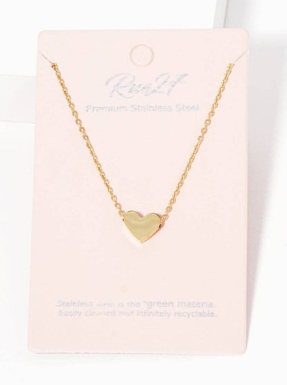 Personalized Stainless Steel Heart Pendant Necklace - Nifty Decor & More