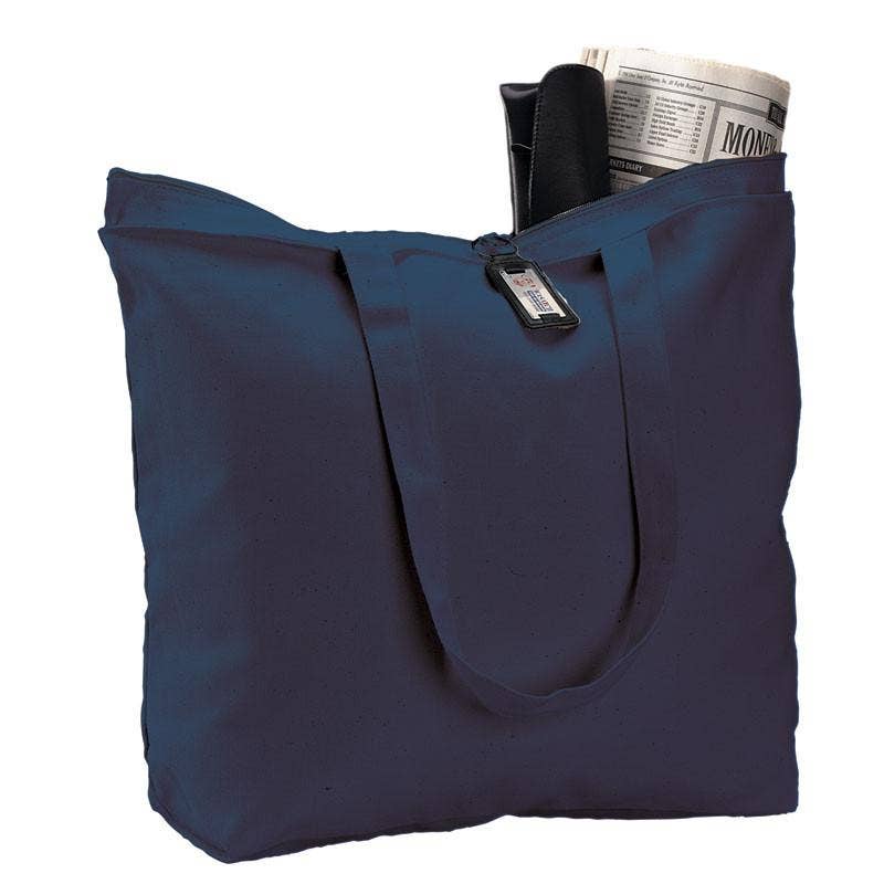 Personalized Zippered Canvas Tote | Custom Embroidered Travel Gift - Nifty Decor & More