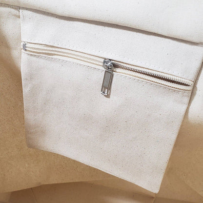 Personalized Zippered Canvas Tote | Custom Embroidered Travel Gift - Nifty Decor & More