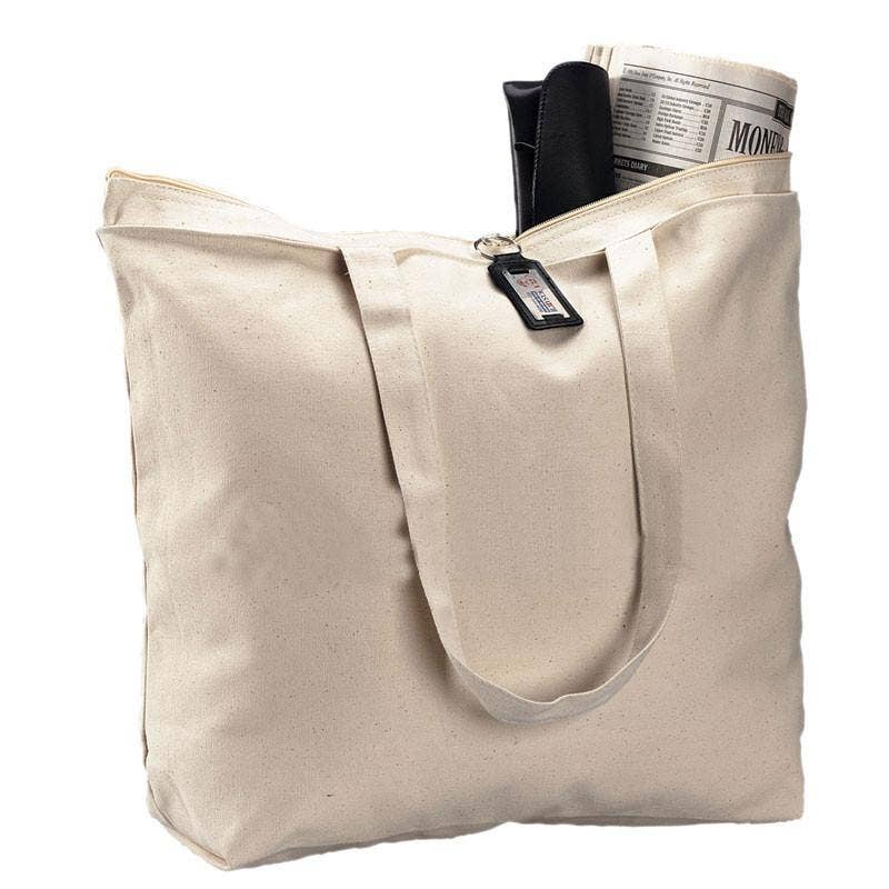 Personalized Zippered Canvas Tote | Custom Embroidered Travel Gift - Nifty Decor & More