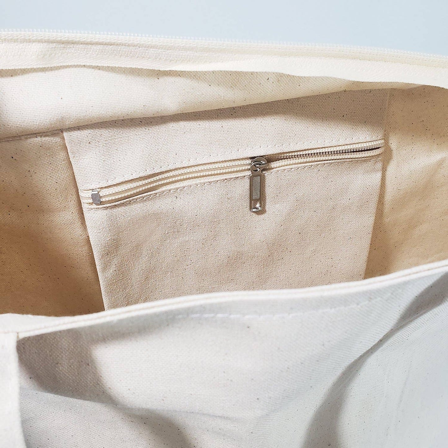 Personalized Zippered Canvas Tote | Custom Embroidered Travel Gift - Nifty Decor & More
