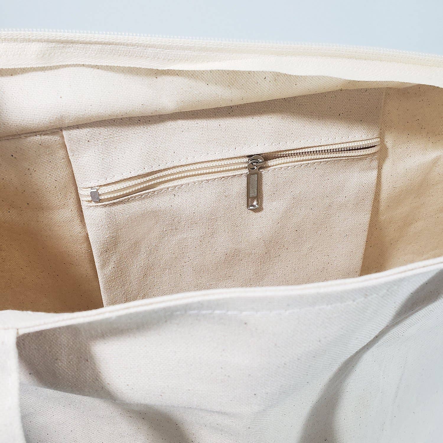 Personalized Zippered Canvas Tote | Custom Embroidered Travel Gift - Nifty Decor & More