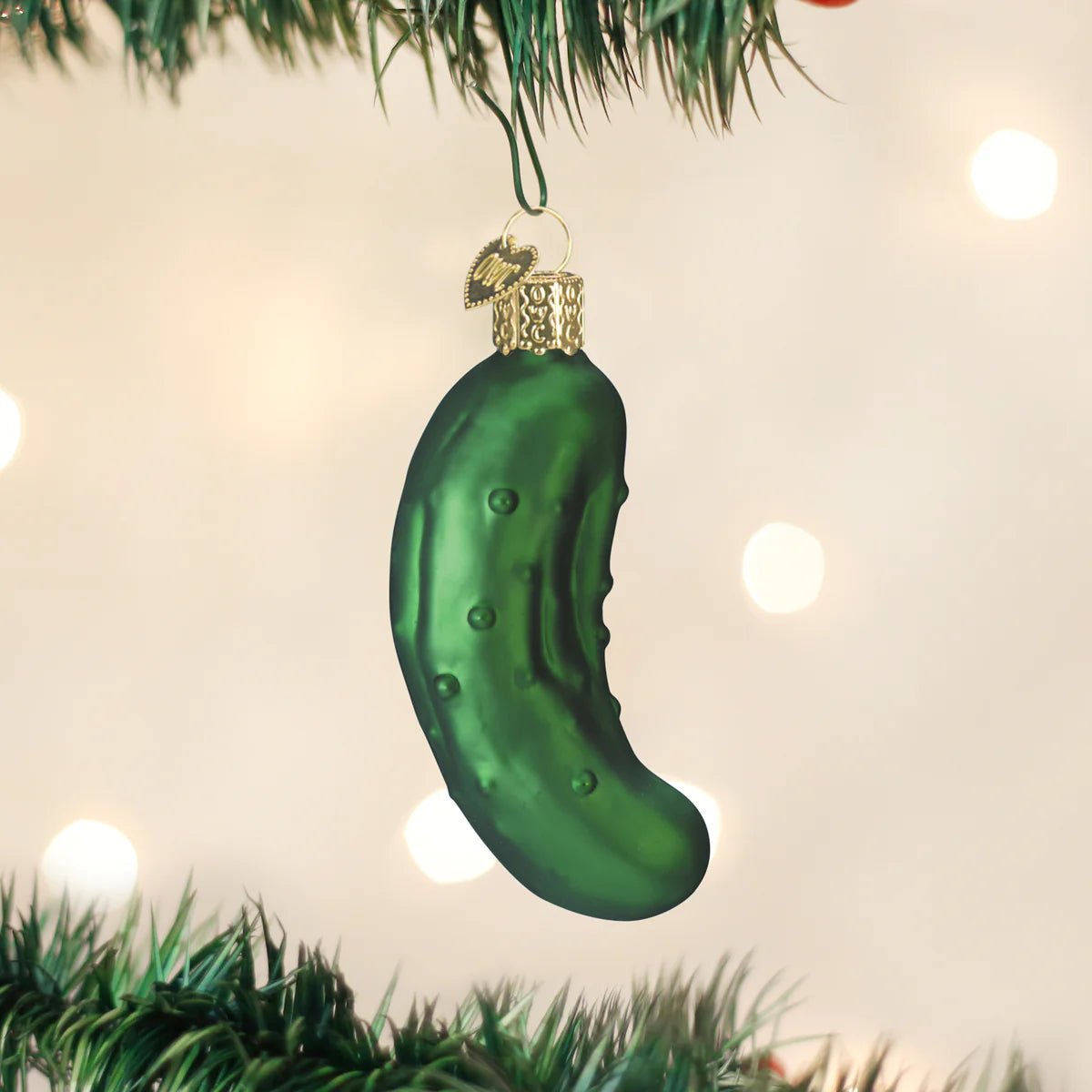 Old World Christmas Pickle Ornament - Hand-Crafted Glass Holiday Decoration