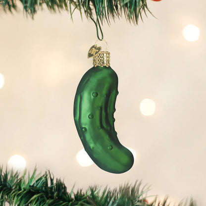 Old World Christmas Pickle Ornament - Hand-Crafted Glass Holiday Decoration