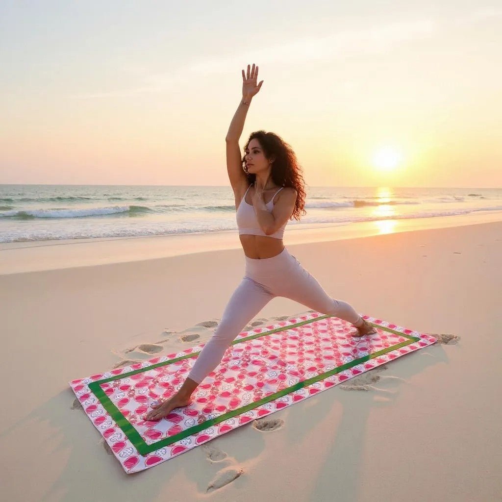 Pickleball Beach Towel, Live Love Pickleball Design, Soft & Absorbent Poolside Accessory, Sporty Summer Gift for Players - Nifty Decor & More