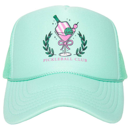 Pickleball Club Martini Foam Trucker Cap, Chic Girly Summer Hat, Fun Outdoor Sun Protection, Trendy Gift for Her - Nifty Decor & More