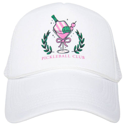 Pickleball Club Martini Foam Trucker Cap, Chic Girly Summer Hat, Fun Outdoor Sun Protection, Trendy Gift for Her - Nifty Decor & More