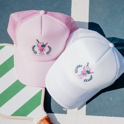 Pickleball Club Martini Foam Trucker Cap, Chic Girly Summer Hat, Fun Outdoor Sun Protection, Trendy Gift for Her - Nifty Decor & More