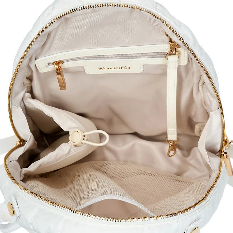 Pickleball Hydrosling Bag With Removable Racquet Cover - White Ripstop With Stripe - Nifty Decor & More