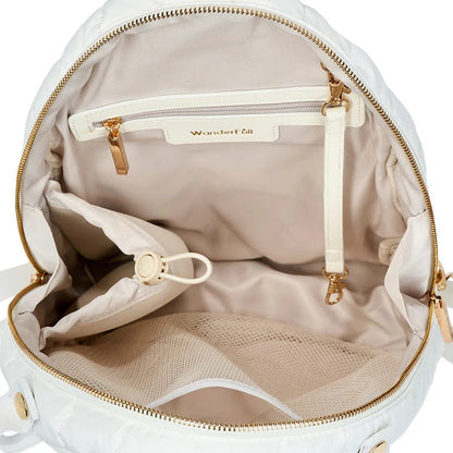 Pickleball Hydrosling Bag With Removable Racquet Cover - White Ripstop With Stripe - Nifty Decor & More