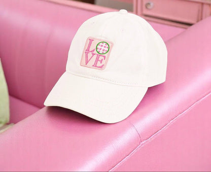 Pickleball Love Baseball Hat, Stylish Sporty Cap for Pickleball Fans, Perfect Everyday Wear & Gift Idea for Pickleball Lovers - Nifty Decor & More