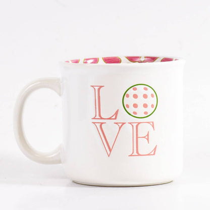 Pickleball Love Coffee Mug, Bold Fun 14oz Ceramic Cup, Perfect for Daily Sip Pickleball Fans, Gift for Her & Him - Nifty Decor & More