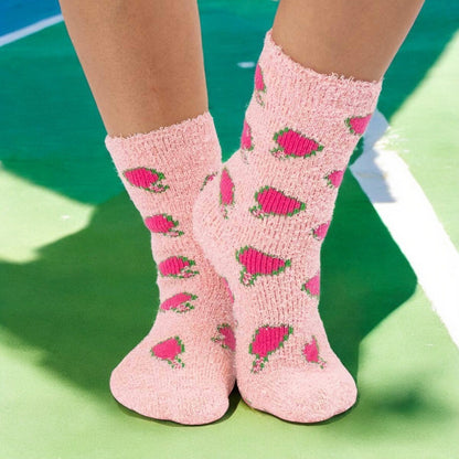 Pickleball Love Women’s Snuggle Socks, Soft & Stylish Athletic Socks for Chilly Courts, Awesome Gift for Her - Nifty Decor & More