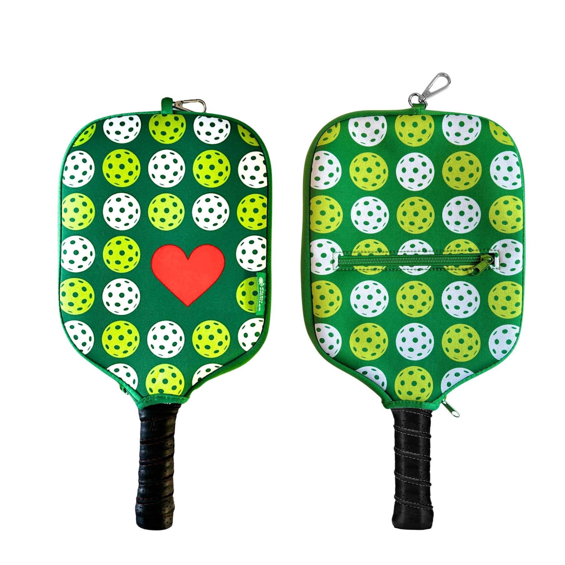 Pickleball Paddle Cover with Love Heart Design, Durable Storage & Fence Hook, Perfect Gift for Pickleball Players - Nifty Decor & More