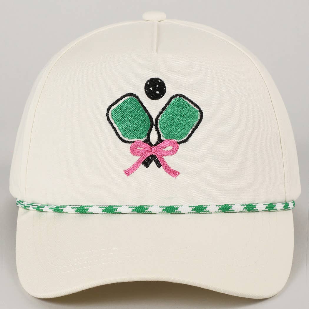 Pickleball Paddle Ribbon Embroidery Trucker Hat, Lightweight Sporty Cap for Outdoor Play, Perfect Gift for Pickleball Enthusiasts - Nifty Decor & More