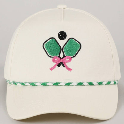 Pickleball Paddle Ribbon Embroidery Trucker Hat, Lightweight Sporty Cap for Outdoor Play, Perfect Gift for Pickleball Enthusiasts - Nifty Decor & More