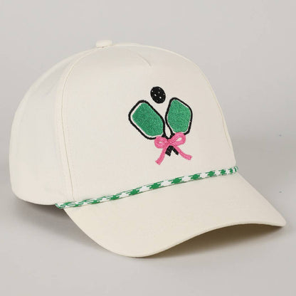 Pickleball Paddle Ribbon Embroidery Trucker Hat, Lightweight Sporty Cap for Outdoor Play, Perfect Gift for Pickleball Enthusiasts Pickleball Hat