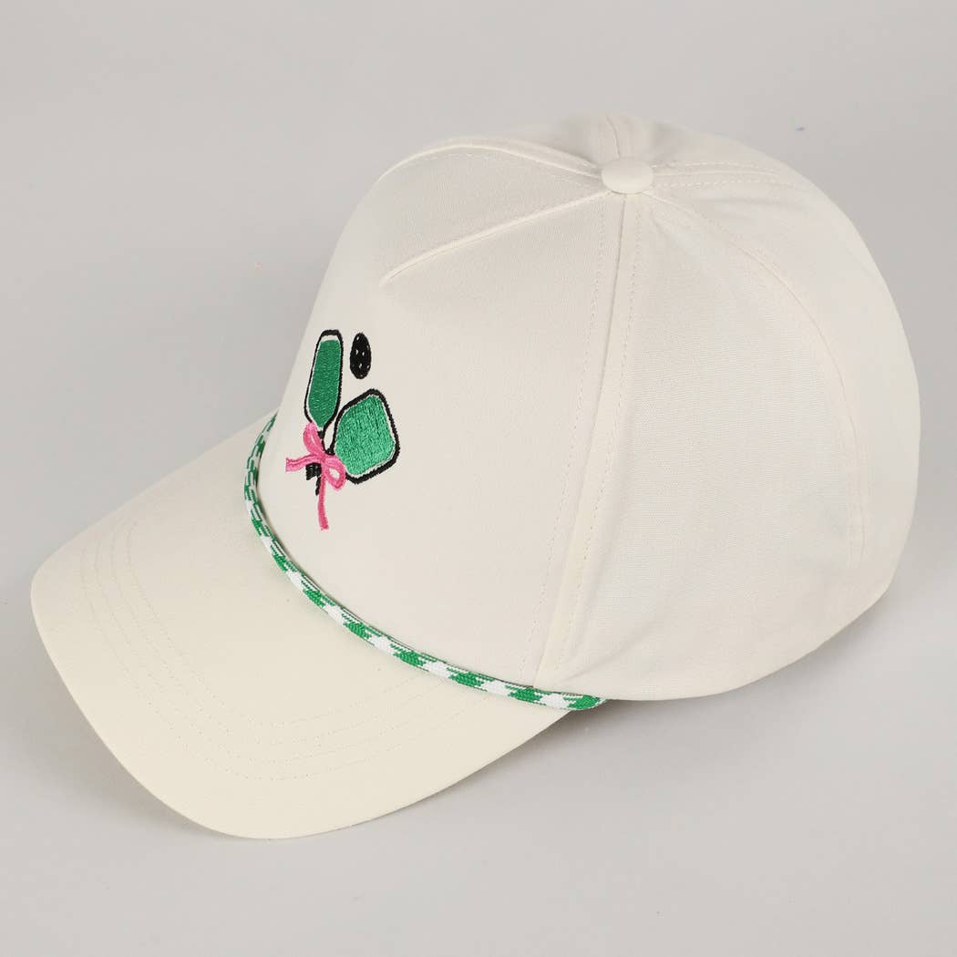 Pickleball Paddle Ribbon Embroidery Trucker Hat, Lightweight Sporty Cap for Outdoor Play, Perfect Gift for Pickleball Enthusiasts - Nifty Decor & More