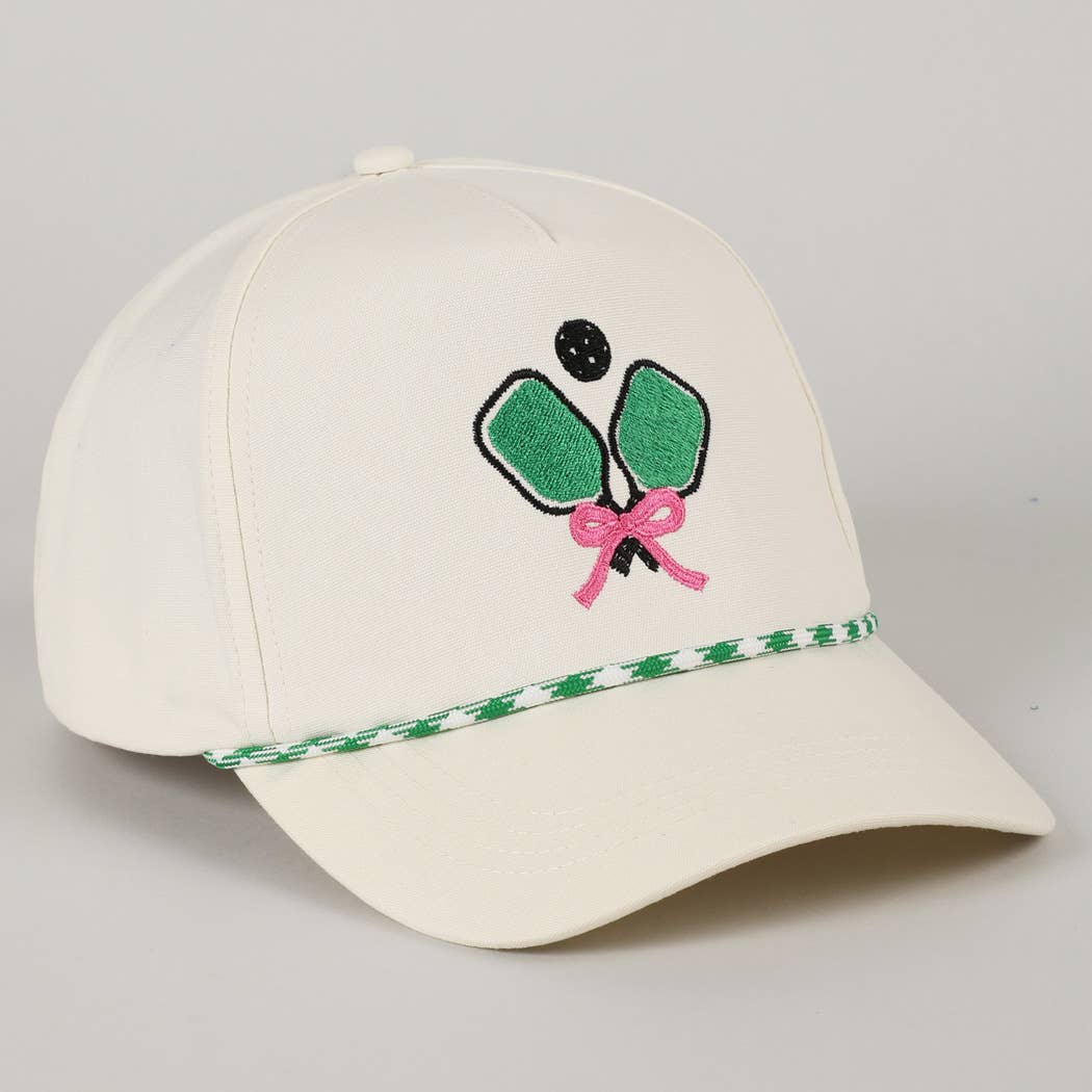 Pickleball Paddle Ribbon Embroidery Trucker Hat, Lightweight Sporty Cap for Outdoor Play, Perfect Gift for Pickleball Enthusiasts - Nifty Decor & More