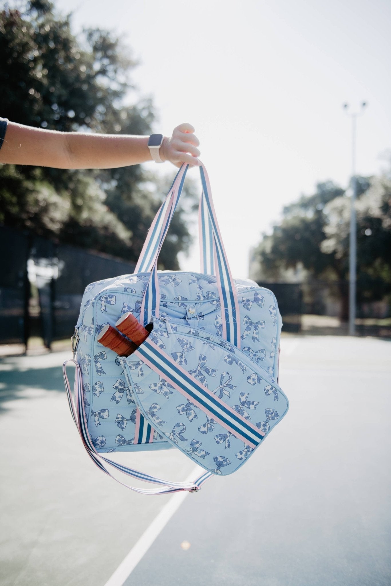 Pickleball Pattern Tote Bag, Vibrant Sporty Design, Perfect for Court Gear, Unique Pickleball Gift - Nifty Decor & More
