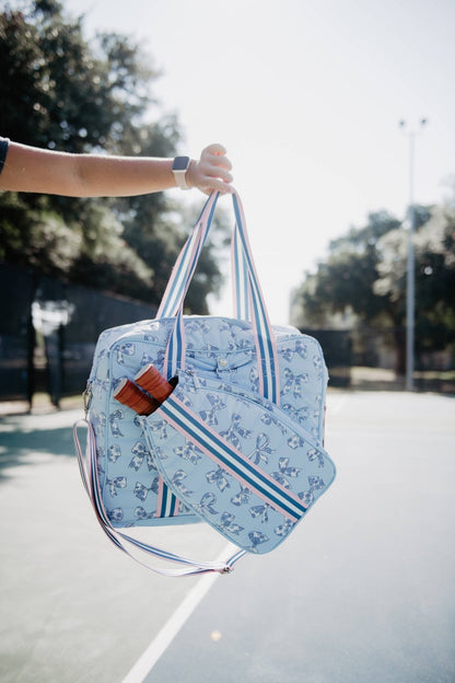 Pickleball Pattern Tote Bag, Vibrant Sporty Design, Perfect for Court Gear, Unique Pickleball Gift - Nifty Decor & More