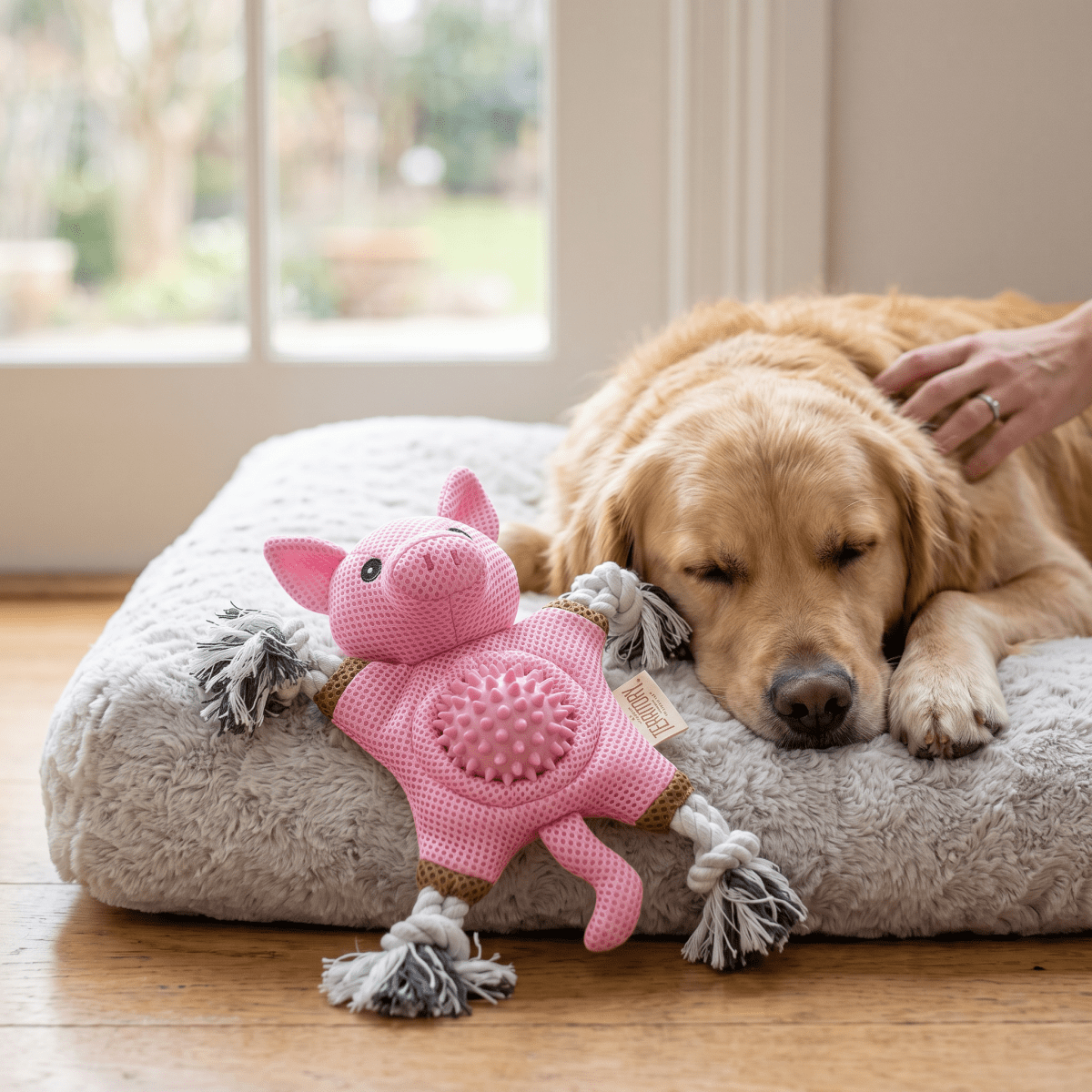Pig 2-In-1 Fetch & Tug Dog Toy - Nifty Decor & More