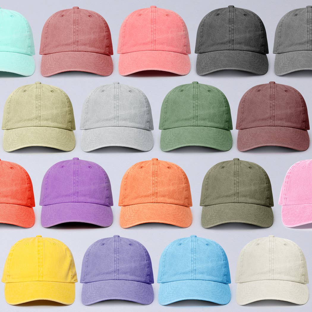 Pigment Dyed Cotton Baseball Dad Cap - Nifty Decor & More