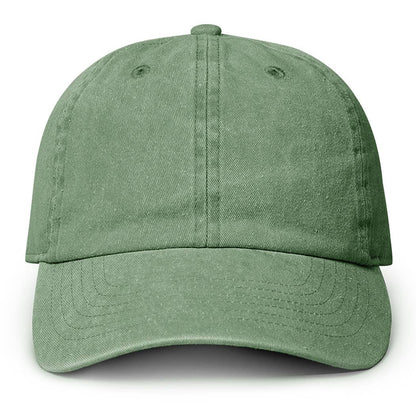 Pigment Dyed Cotton Baseball Dad Cap GREEN ONE SIZE