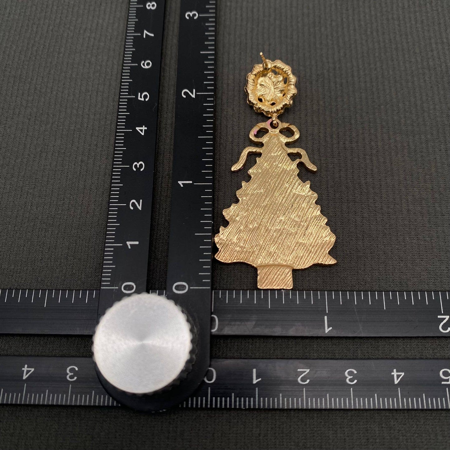 Pink Bow Christmas Tree Dangle Earrings - Nifty Decor & More