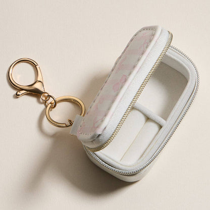 Pink Bow Mini Jewelry Travel Case with Keychain - Nifty Decor & More