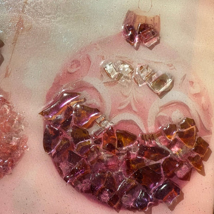 Pink Ornament Resin Frame Resin