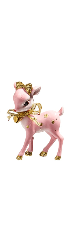 Pink Retro Deer 3" Ornaments by Raz Imports - Nifty Decor & More