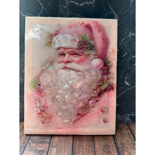 Pink Santa Resin Frame - Nifty Decor & More
