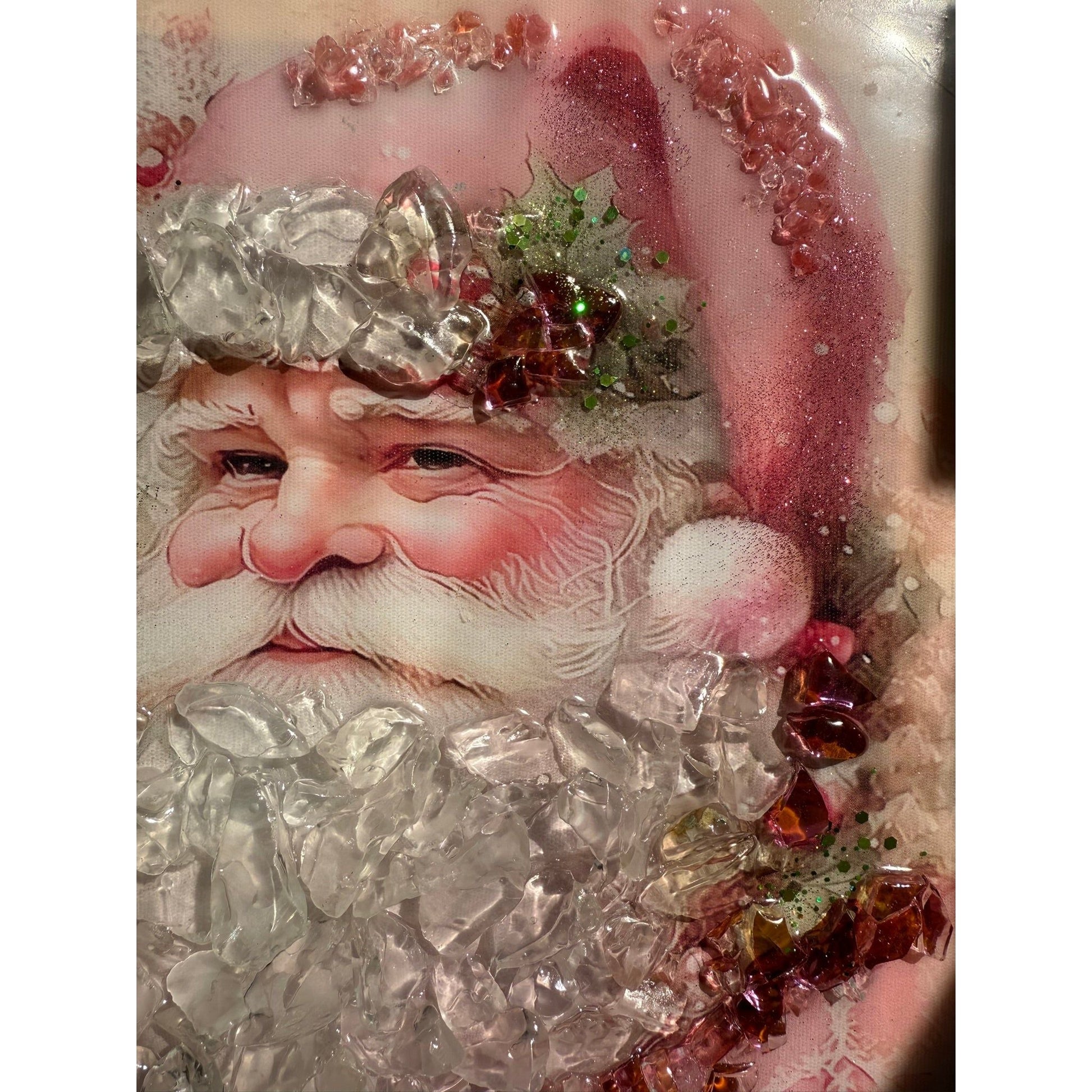 Pink Santa Resin Frame - Nifty Decor & More