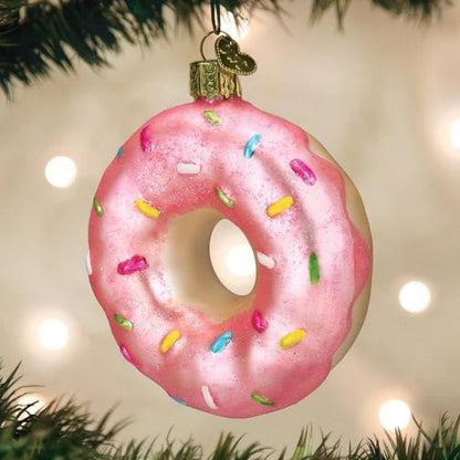 Pink Sprinkles Donut Ornament - Nifty Decor & More