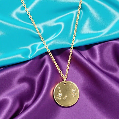 PISCES Zodiac Necklace - Gold - (Feb 19 - Mar 20) - Nifty Decor & More
