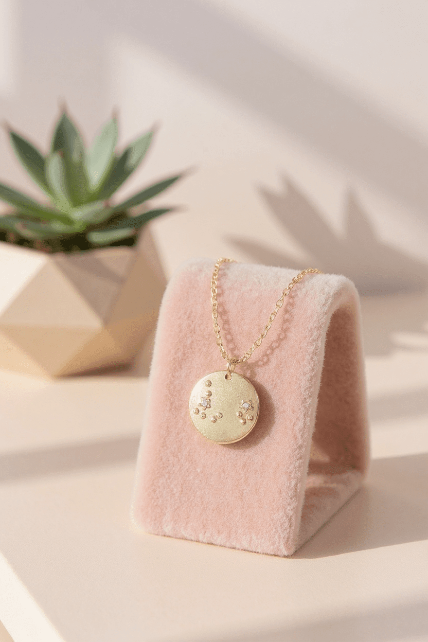 PISCES Zodiac Necklace - Gold - (Feb 19 - Mar 20) - Nifty Decor & More