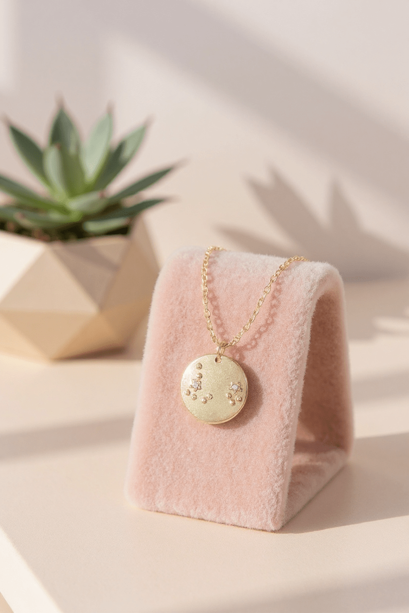 PISCES Zodiac Necklace - Gold - (Feb 19 - Mar 20) - Nifty Decor & More